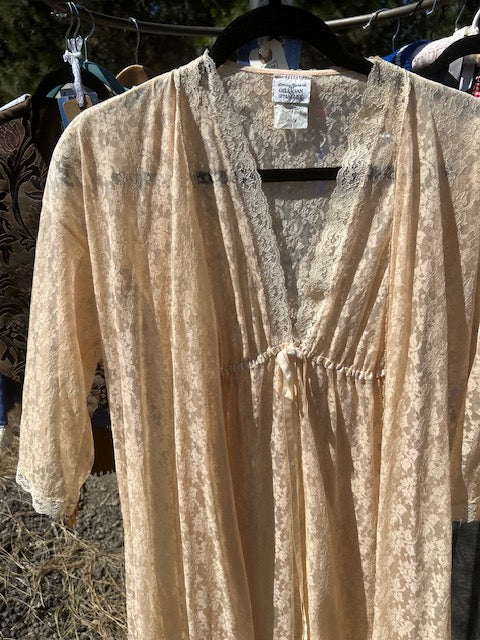 Lace Slip and Duster