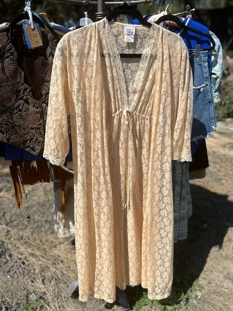 Lace Slip and Duster