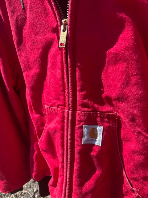 Red Carhartt Fleece lined Jacket