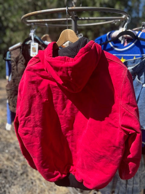 Red Carhartt Fleece lined Jacket