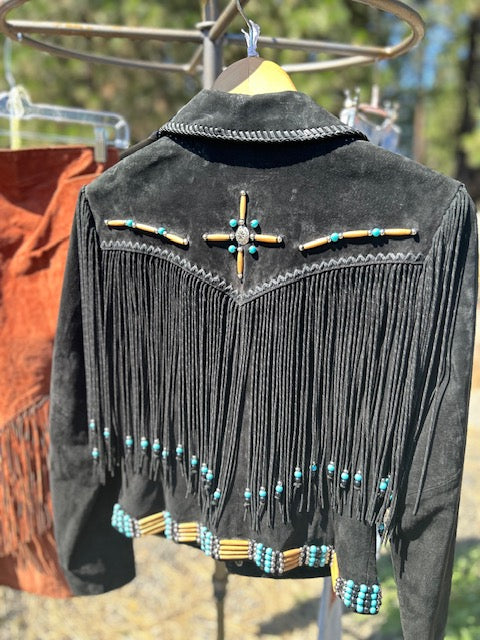 Black Fringe Western Jacket