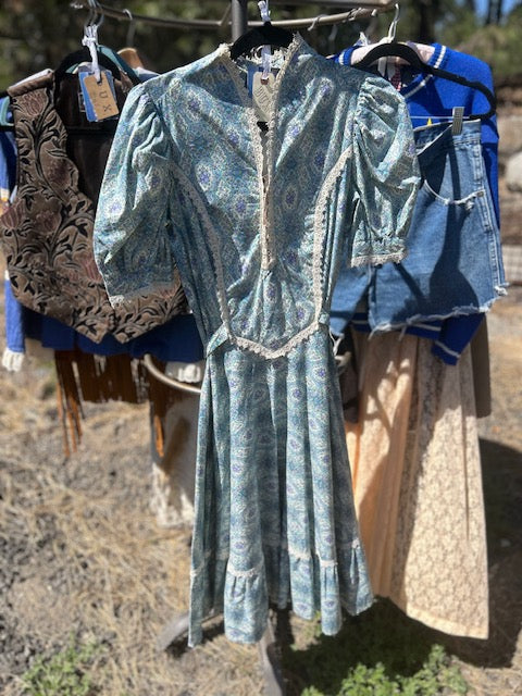 Vintage Western Paisley Dress