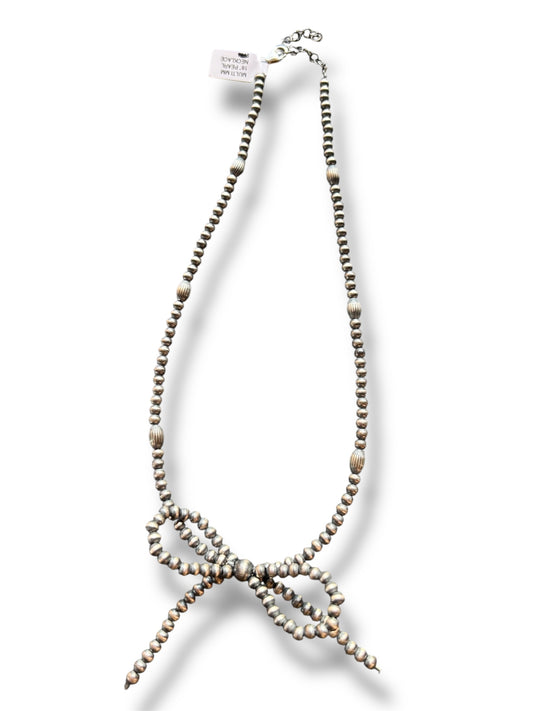 Mexican Pearl Bow Necklace