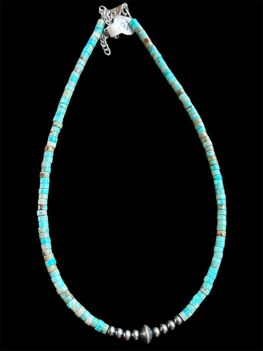 turquoise and Mexican Pearl Necklace