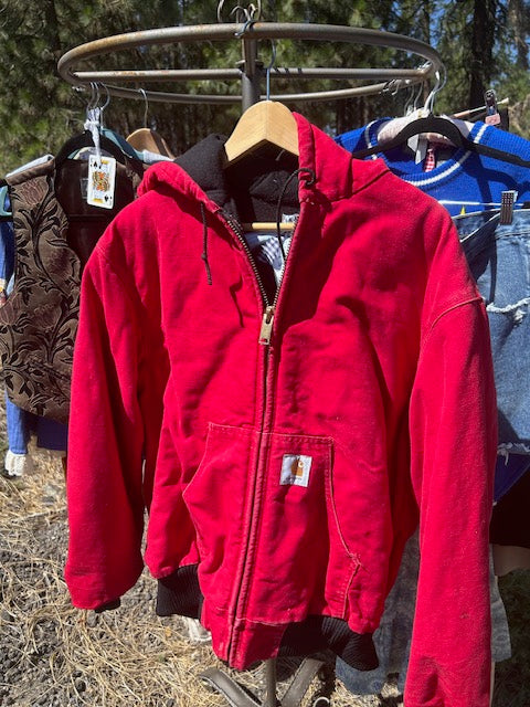 Red Carhartt Fleece lined Jacket