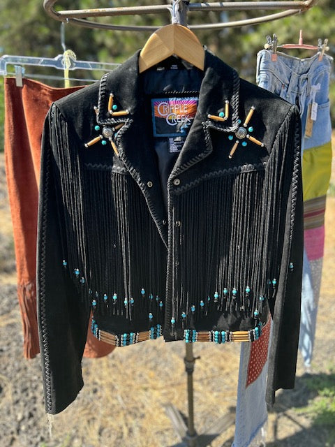 Black Fringe Western Jacket
